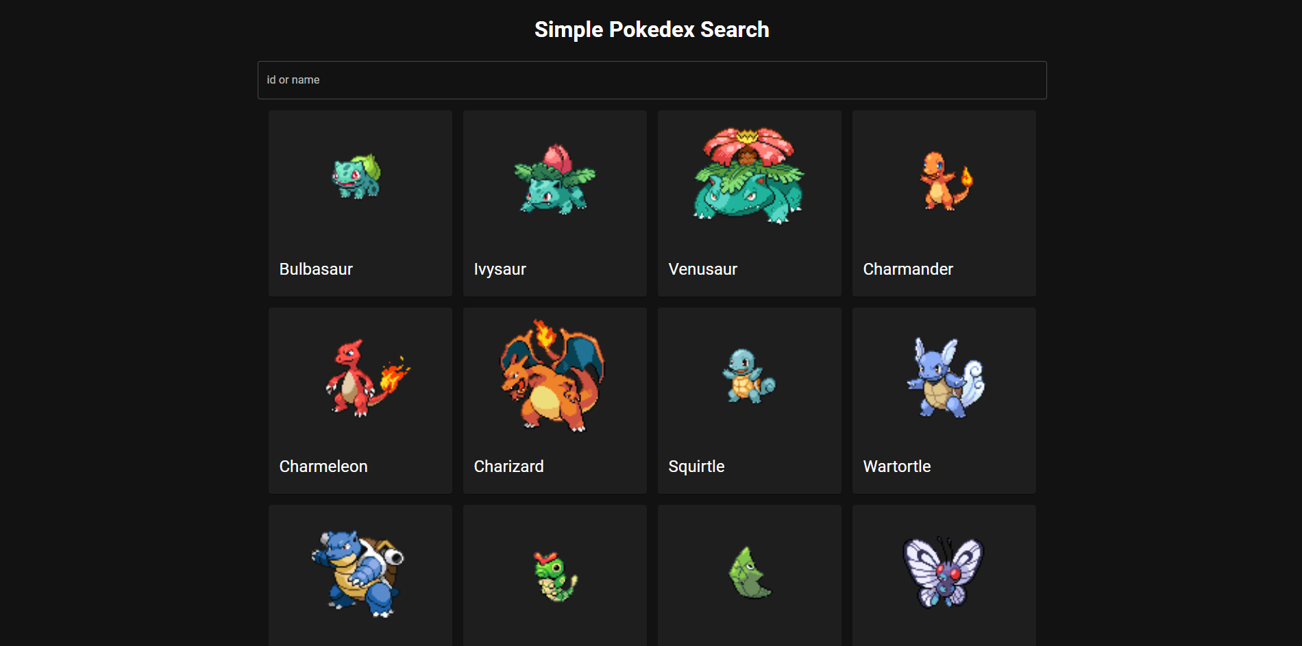 Pokedex Simple Search